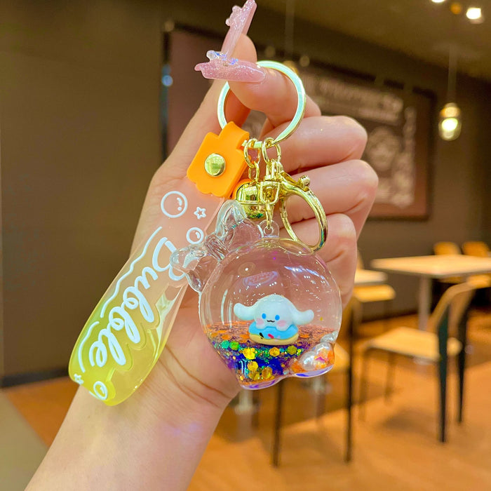 Wholesale Acrylic Cartoon Quicksand Bottle Keychain JDC-KC-JinM008