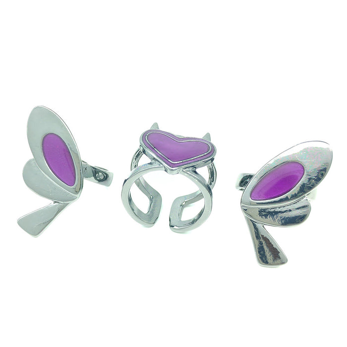 Wholesale Metal butterfly ring with jewelry around the ring