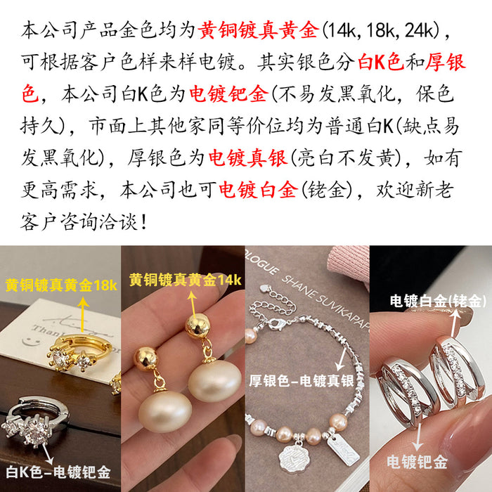 Wholesale Interlocking micro-inlaid zircon ear Clip Hoop Earrings