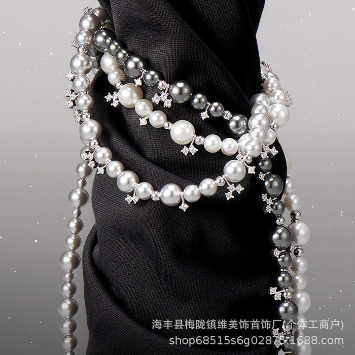 Wholesale Bubble Nebula Necklace Black Light Luxury Clavicle Chain Accessories Women' s Birthday Gift