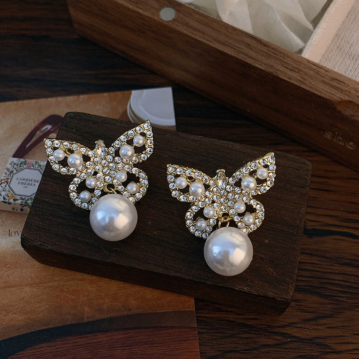 Wholesale  Silver Needle Pearl Earrings JDC-ES-AiShan004