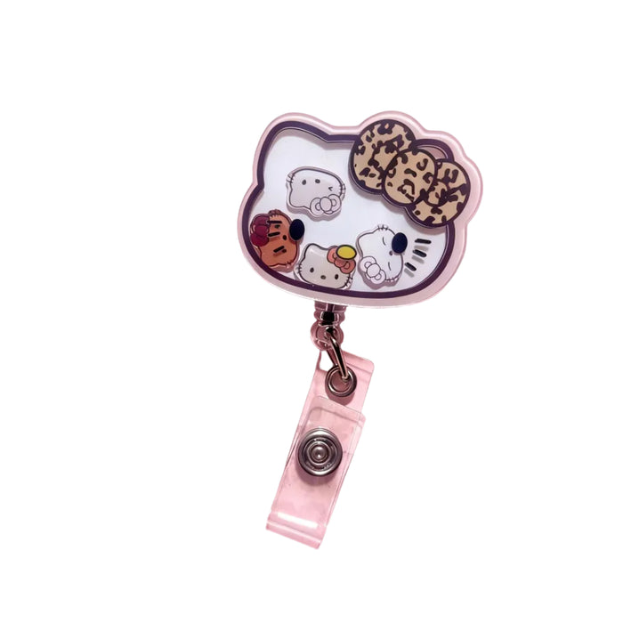 Wholesale Cartoon Retractable Buckle Student ID Card Holder Badge Reels Keychains