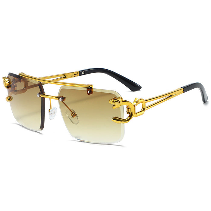 Wholesale New Fashionable Personalized Frameless Sunglasses Trendy Glasses Outdoor Driving Sunglasses