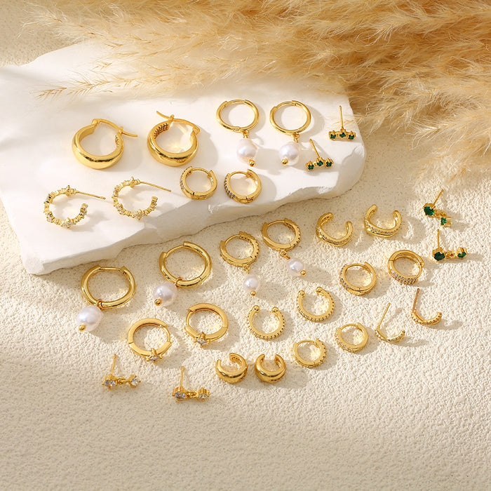 Wholesale Metallic earrings, light luxury, niche, exaggerated geometric earrings, earrings, wholesale