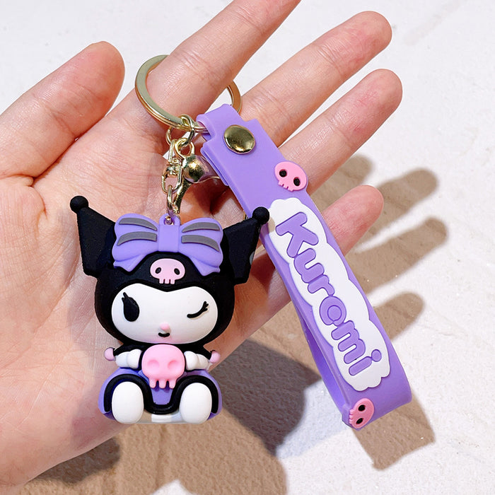 Wholesale Cartoon Silicone Keychain Hanging Accessories Car Bag Key Chain Pendant