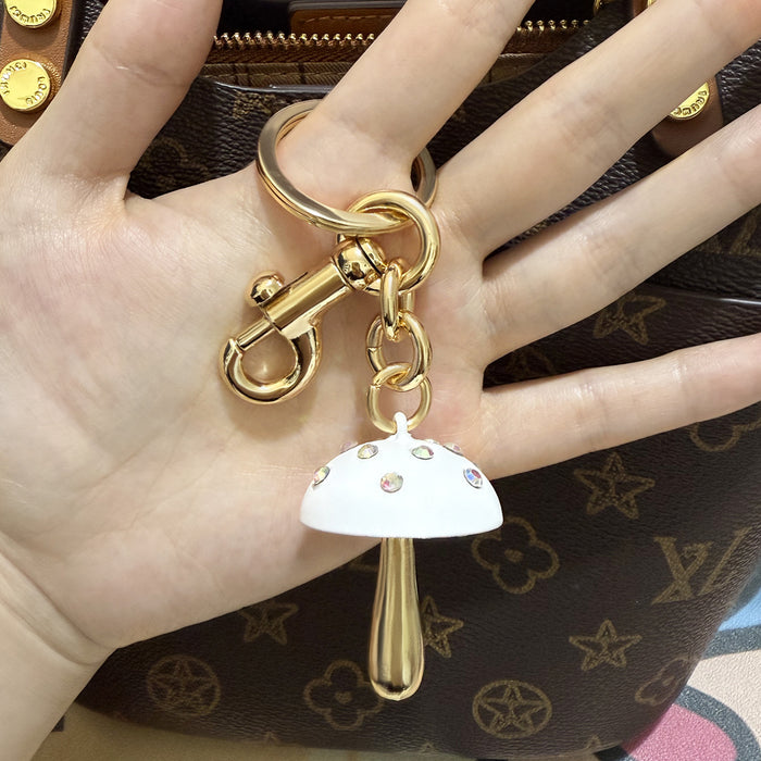 Wholesale Fashion Keychain Women's Bag Decorative Cute Mushroom Buckle