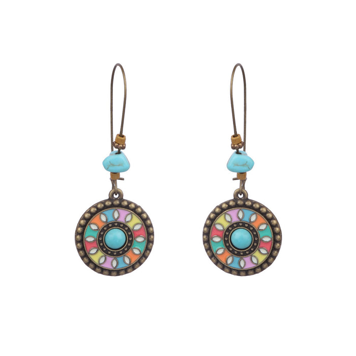 Wholesale Bohemian Hollow Tassel Earrings Geometric Design Fashion Accessory MOQ≥2