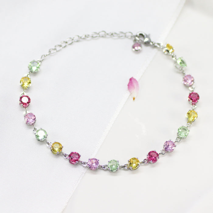 Wholesale Rose Cut Zircon Bracelet Inlaid with High Carbon Diamond Rose Bracelet
