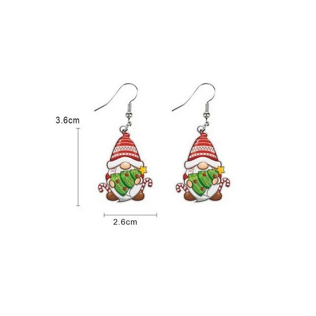 Wholesale Acrylic flat  earrings holiday ornaments animal cute earrings earrings