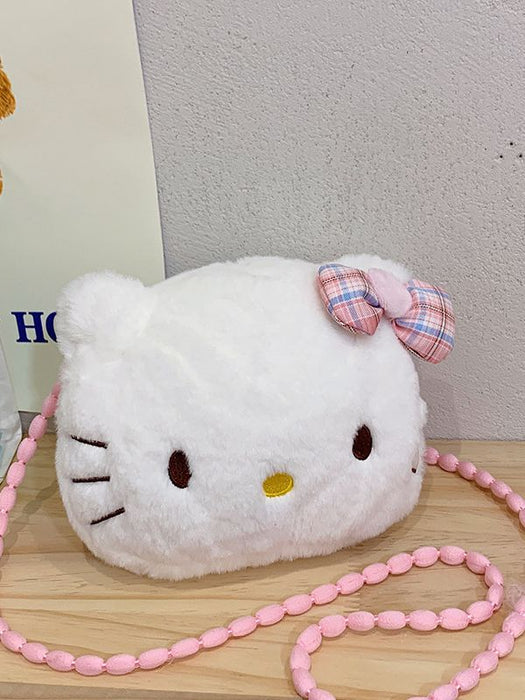 Wholesale Cute Cartoon Cat Bag Plush Doll Children's Shoulder Bag Plush Crossbody Bag