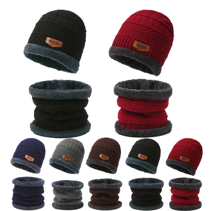 Wholesale Winter Hat  Warm Fleece-Lined Cotton Hat Set