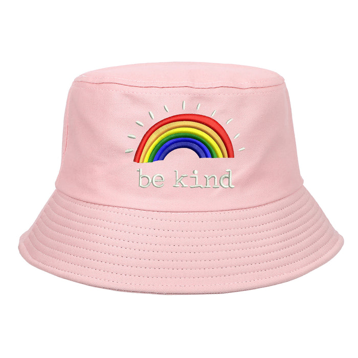 Wholesale Cotton Rainbow Embroidery Bucket Hat JDC-FH-ChenSheng002