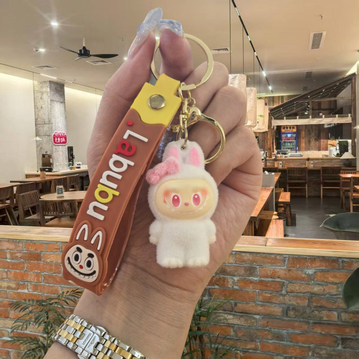 Wholesale Cute cartoon flocked doll keychain