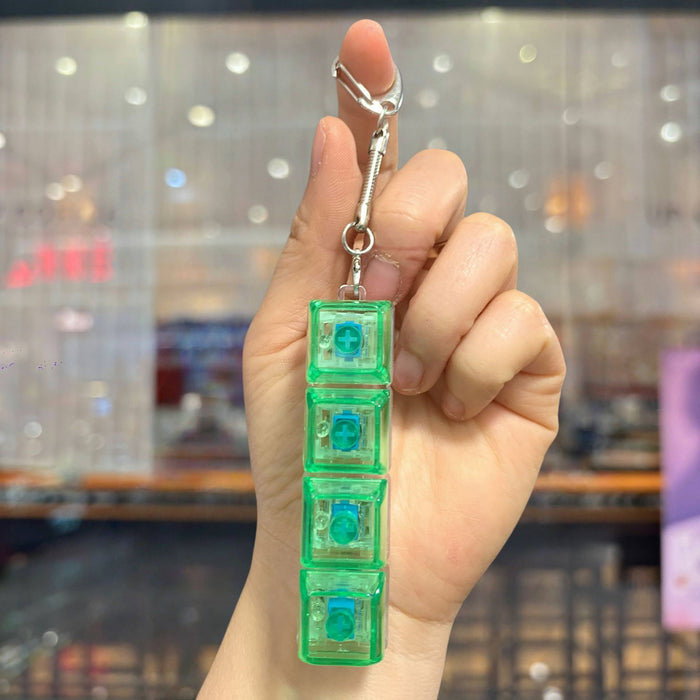 Wholesale PVC Light Transparent Keyboard Keychain Stress Relief Fidget Toy Gift For Couple