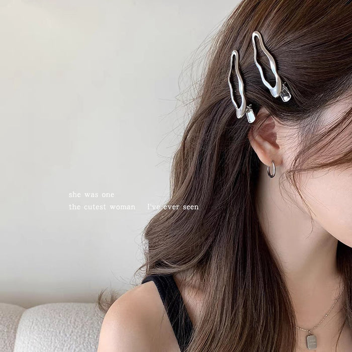 Wholesale silver Metal Hair Clip Women's Side Clip Drop Clip Headwear Hair Clip Hair Accessories
