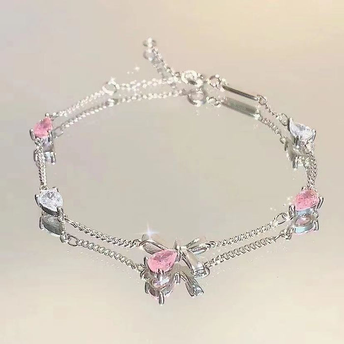 Wholesale Blue wave bracelet with zircon stones