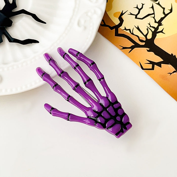 Wholesale Halloween skull Harajuku hand bone hairpin personality funny party side clip festival atmosphere ghost hand top clip hair accessories