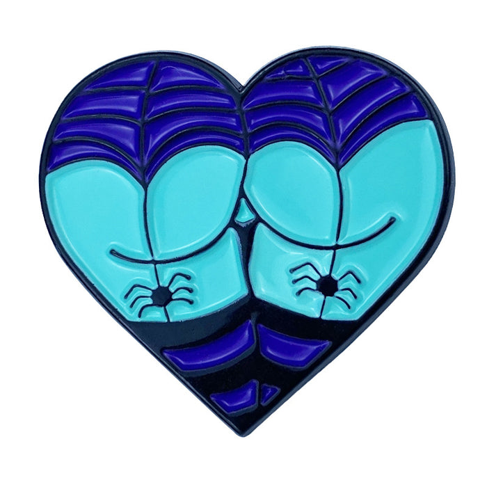 Wholesale Cartoon cute heart-shaped alloy badge creative funny fun pumpkin metal brooch MOQ≥2