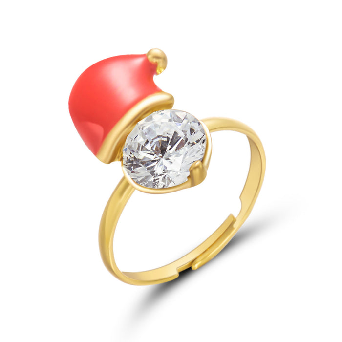 Wholesale Christmas Ring Set Cartoon Christmas Tree,  Old Man,  Elk Pattern Bracelet