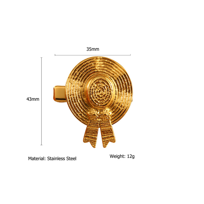 Wholesale Fashionable hot selling natural style stainless steel straw hat hair clip, personalized retro starfish fringe headband