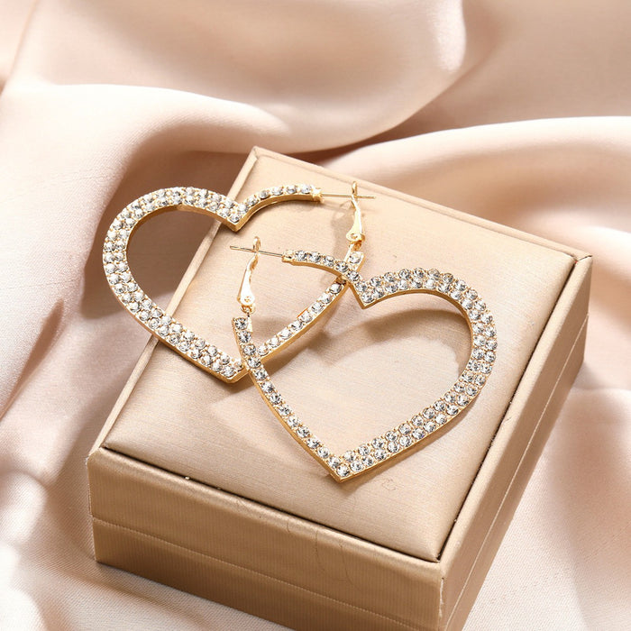 Wholesale Exaggerated hollow ear loops with geometric C-shaped ear clips