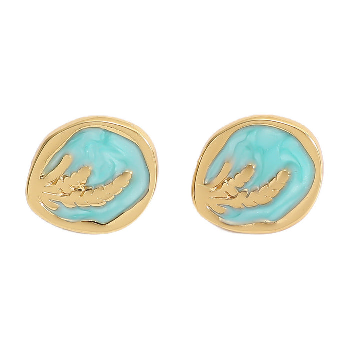 Wholesale Rice Grain Geometric Stud Earrings Titanium Steel Earrings