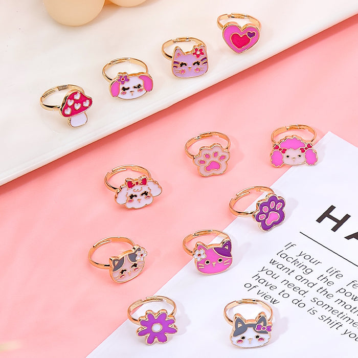 Wholesale Cartoon Animal Ring Oil Dripping Alloy Hand Children's Ring