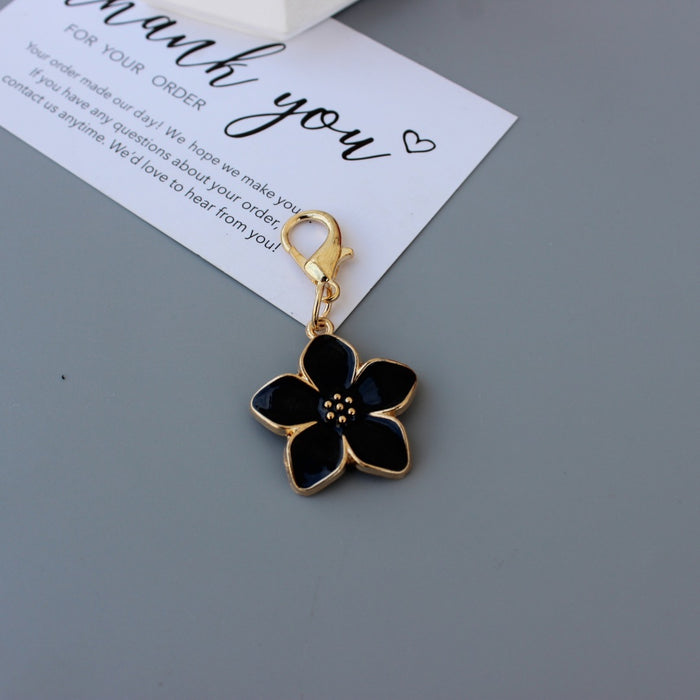 Wholesale Pearlescent colorful small flower classic flower pendant keychain bag decoration