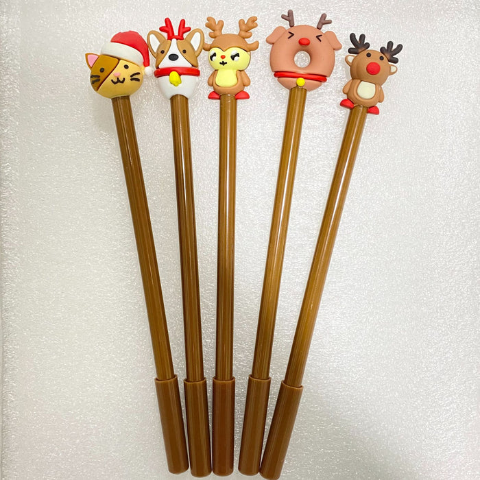 Wholesale Christmas gel pen carbon pen primary school student gift prize Christmas stationery gift water pen