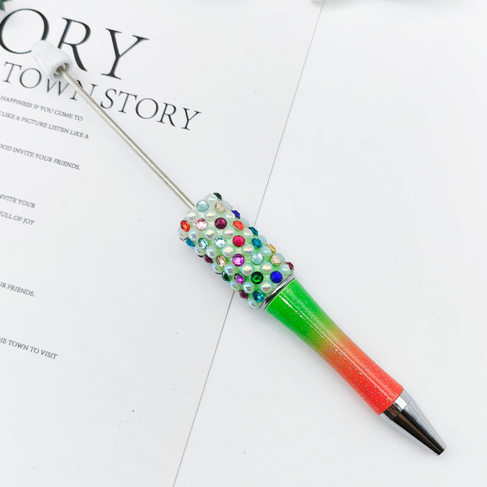 Wholesale Beadable Pens Gradient Color Candy Applied Diamond Pearl Beadable Pen JDC-PN-ShuY008