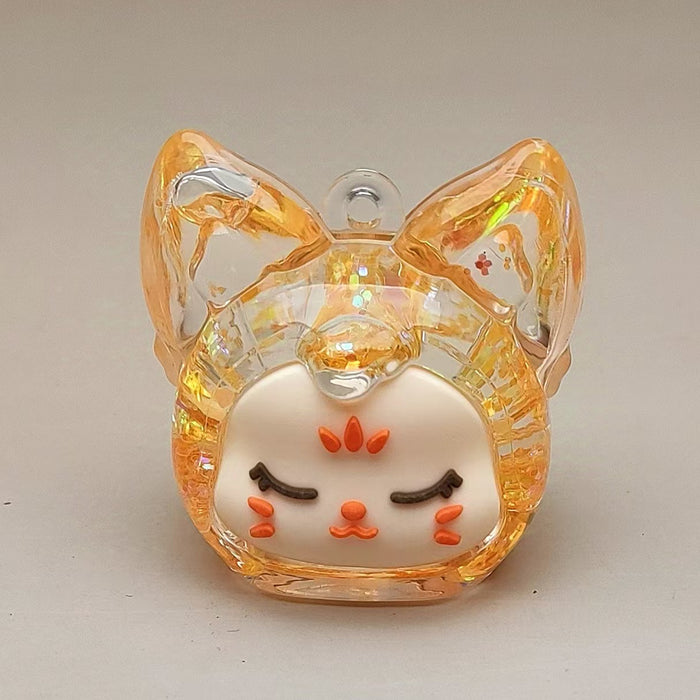 Wholesale Acrylic Oil-in-the-Box Luminous Bubble Beads Fox Keychain Desktop Ornaments