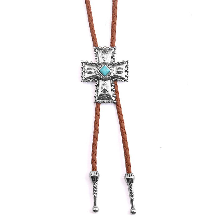 Wholesale Denim Cross Alloy Necklace JDC-NE-QN006