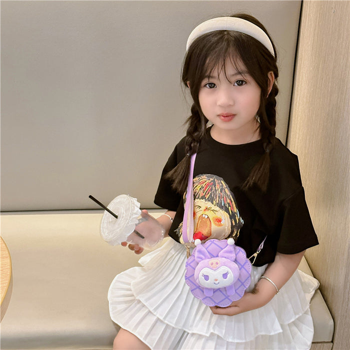 Wholesale Children's bag, stylish girl's baby plush crossbody bag, cute shoulder bag