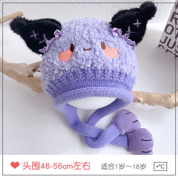 Wholesale Children' s hats and ves are integrated with cute children' s ear protection parent-child hats thickened