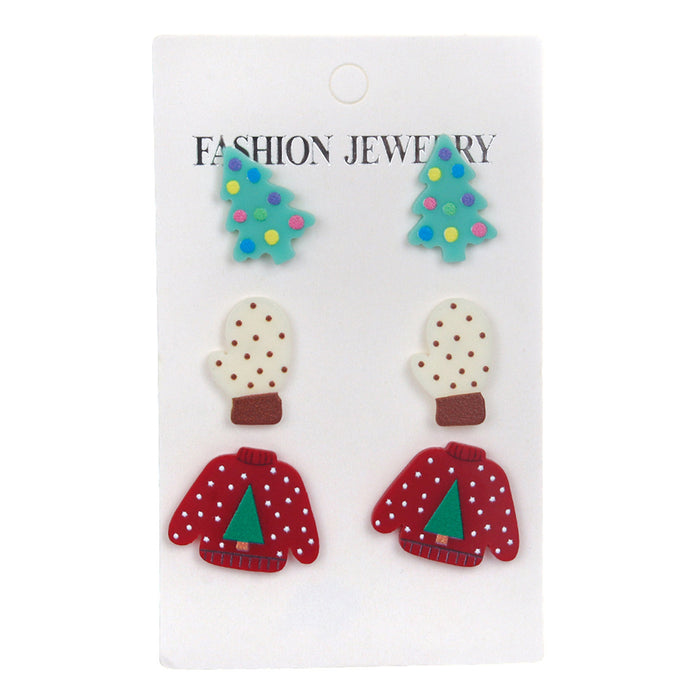 Wholesale 3-piece Christmas earrings