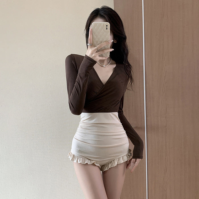 Wholesale Swimsuit long sleeved conservative high-end feeling soaking in hot springs