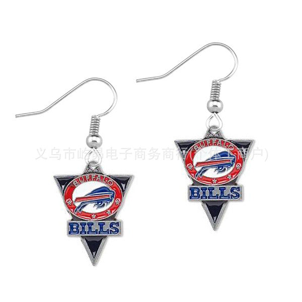 Wholesale Rugby team logo earrings