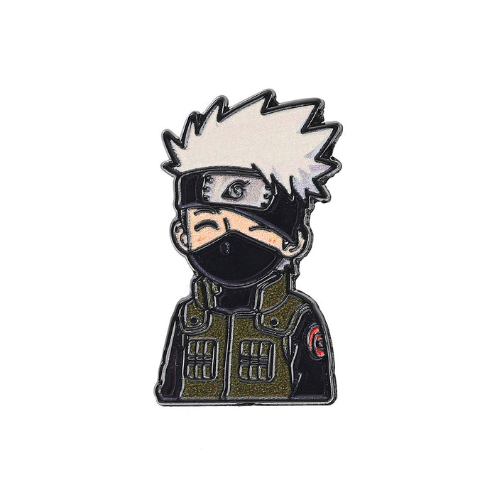 Wholesale Chibi Metal Brooch Anime Ninja Cartoon Pin Badge Casual Fashion Accessory