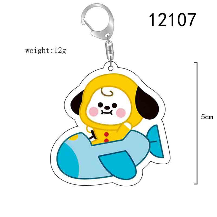 Wholesale Transparent Acrylic Cartoon Kpop Keychain JDC-KC-XinF003