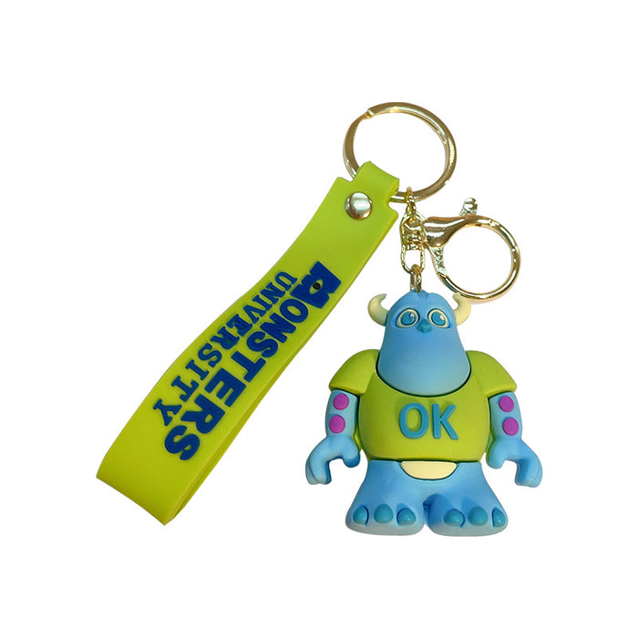Wholesale Cute cartoon big-eyed character PVC keychains
