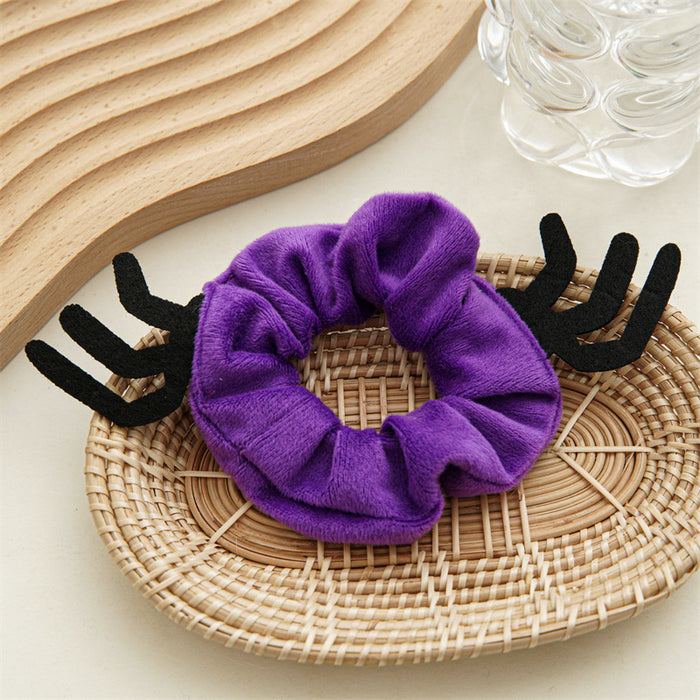 Wholesale Halloween Christmas New Antler Bat Flannel Large Intestine Hair Tie JDC-HS-SanTai002