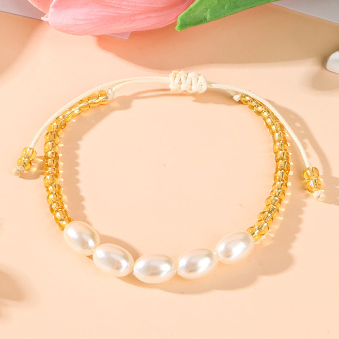Wholesale Beaded bracelet, new pearl bracelet, pearl woven bracelet