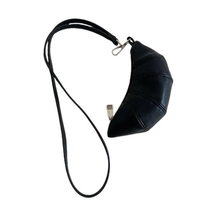 Wholesale Necklace Soft Leather Horn Bag Key Bag  Texture Mini Dumpling Bag Pendant Necklace