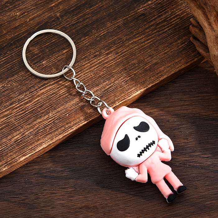 Wholesale  keychain trick-or-treating ghost pumpkin keychain  pendant chain skull ghost key chain