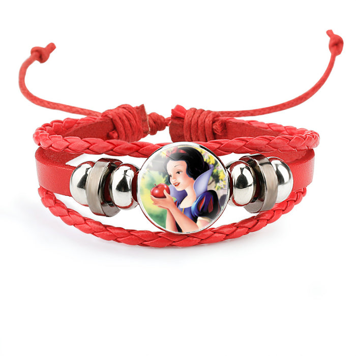 Wholesale Children's Cartoon Time Gemstone Multi-layered Cowhide Bracelet JDC-BT-DM006