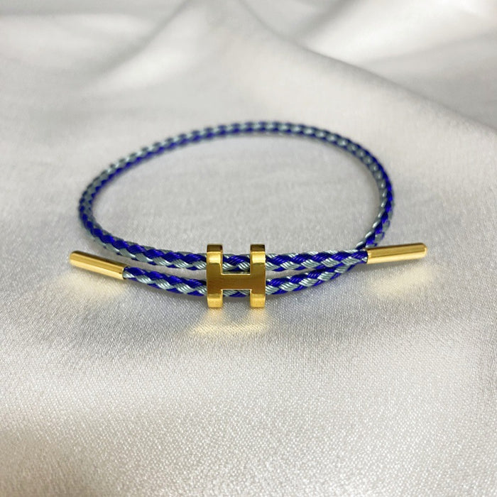 Wholesale I-Shaped Buckle Steel Wire Bracelet H Buckle Adjustable Titanium Steel Bracelet