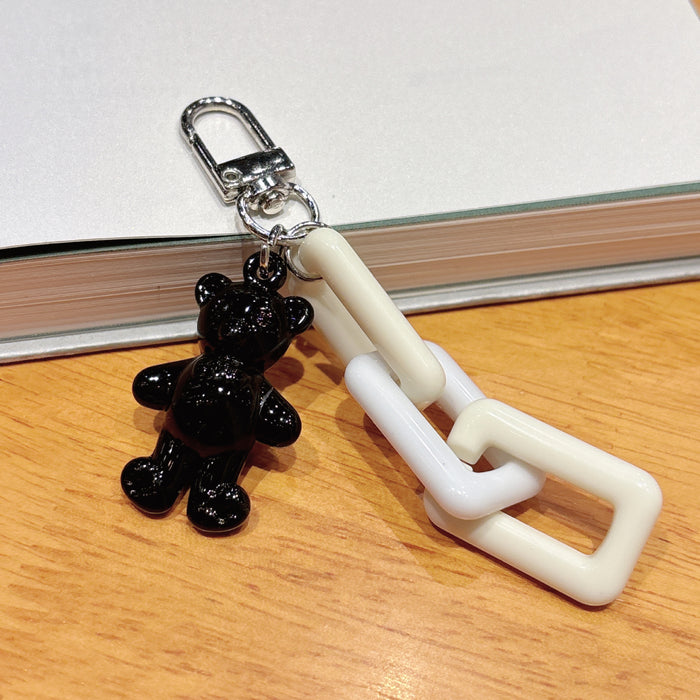 Wholesale DIY Acrylic Bear Keychain Pendant Handmade Earphone Bag Pendant Car Bag Accessories