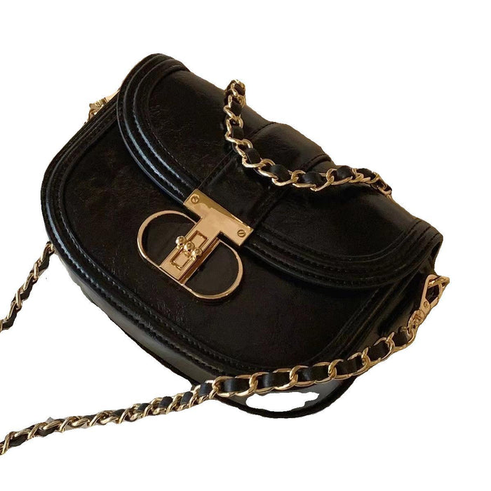 Wholesale Polyester Fashion Saddle Chain Shoulder Bag JDC-SD-DRS012