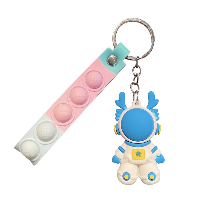 Wholesale Cute couple keychain leather rope keychain pendant doll