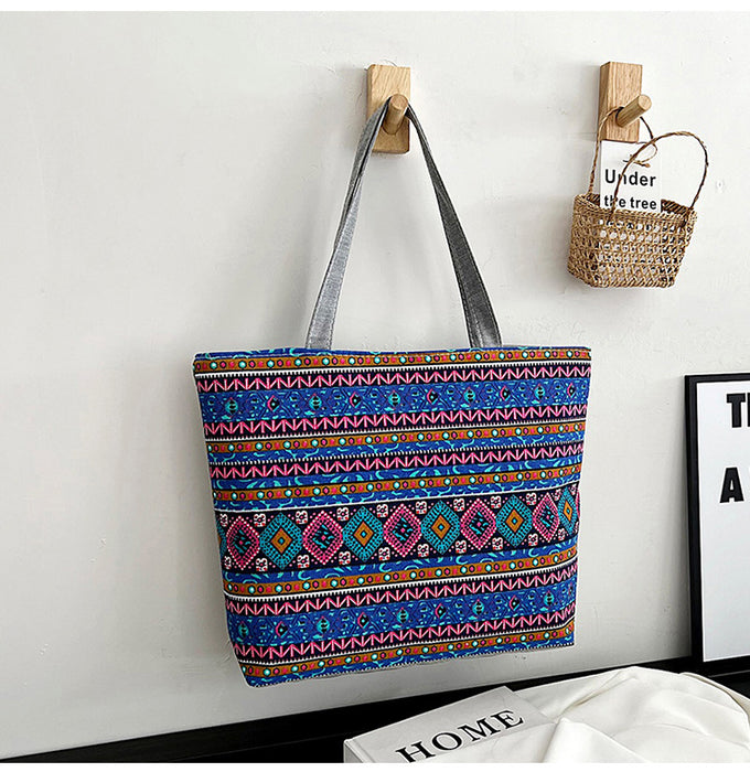 Wholesale Canvas Bag Large Capacity Women's Bag Printed Handbag Tote Large Bag Artistic Student Bag Shopping Bag